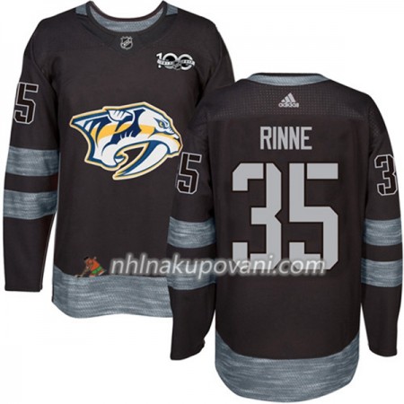 Nashville Predators Dresy Pekka Rinne 35 1917-2017 100th Anniversary Adidas Černá Authentic - Pánské